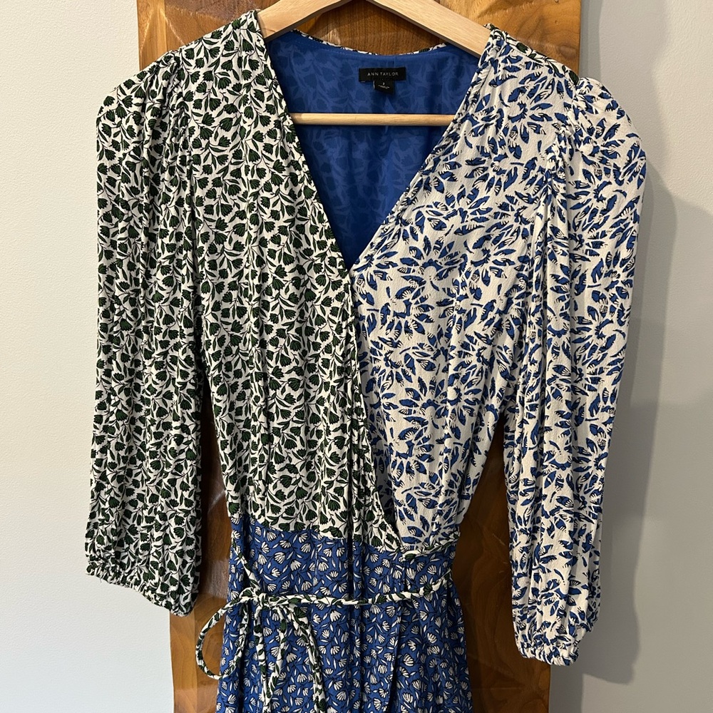 Ann Taylor Floral Wrap Maxi Dress Size 2